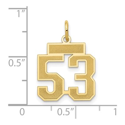 14K Yellow Gold Number 53 Charm – view 3