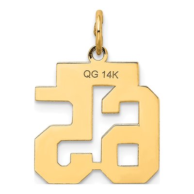 14K Yellow Gold Small Number 65 Pendant – view 4