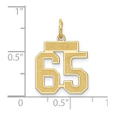 14K Yellow Gold Small Number 65 Pendant – view 5