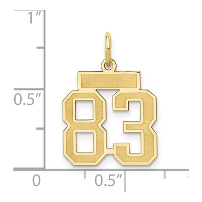 14K Yellow Gold Small Number 83 Charm – view 4