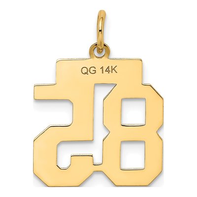 14K Yellow Gold Small Number 85 Charm – view 3