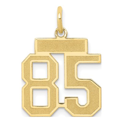 14K Yellow Gold Small Number 85 Charm