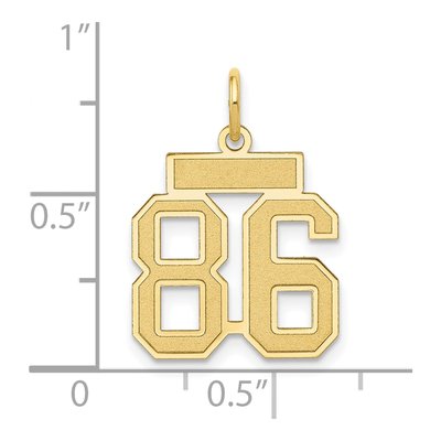 14K Yellow Gold Small Number 86 Pendant – view 3