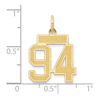 14K Yellow Gold Small Number 94 Charm – view 4