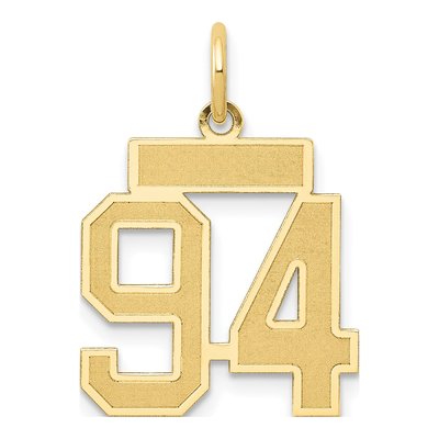 14K Yellow Gold Small Number 94 Charm