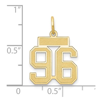 14K Yellow Gold Small Number 96 Charm – view 4
