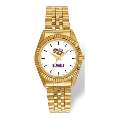 LSU Tigers Men's Gold-Tone Quartz Watch