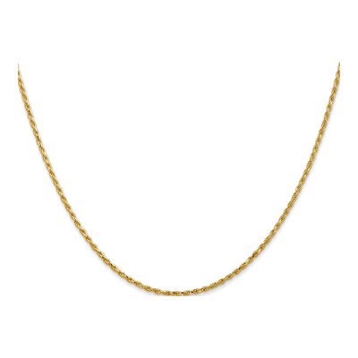 14K Yellow Gold 1.3mm Diamond-Cut Rope Chain – view 3