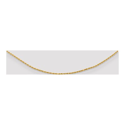 14K Yellow Gold 1.3mm Diamond-Cut Rope Chain – view 4
