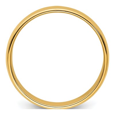 14K Yellow Gold 8mm Domed Milgrain Wedding Band – view 3