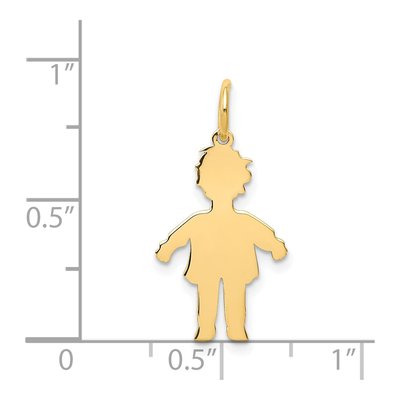 14K Yellow Gold Small Boy Pendant – view 4
