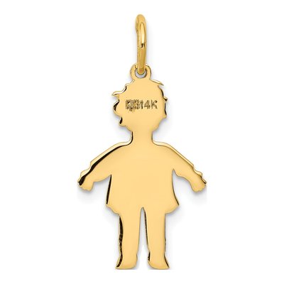 14K Yellow Gold Small Boy Pendant – view 5