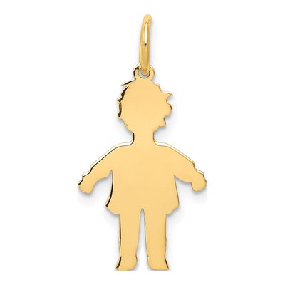 14K Yellow Gold Small Boy Pendant
