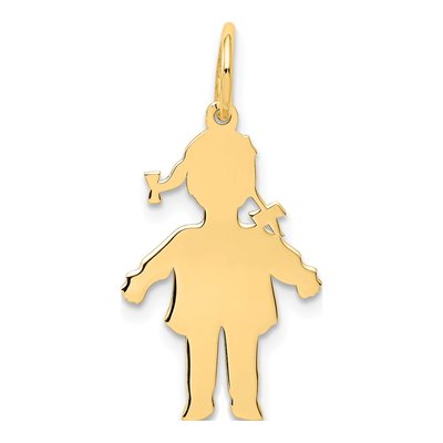 14K Yellow Gold Small Girl Pendant