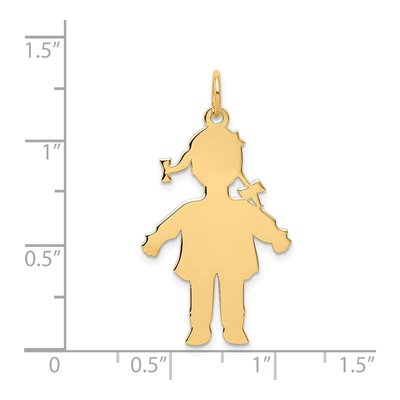 14K Yellow Gold Girl Pendant – view 4