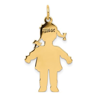 14K Yellow Gold Girl Pendant – view 5