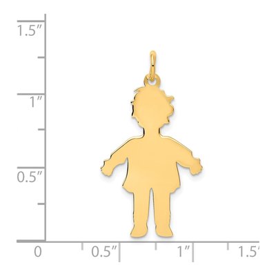 14K Yellow Gold Large Boy Charm – view 4