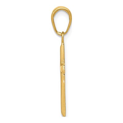 14K Yellow Gold Small Cross Pendant – view 3