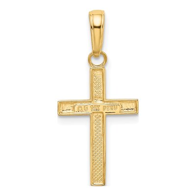 14K Yellow Gold Small Cross Pendant – view 4