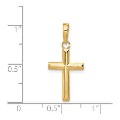 14K Yellow Gold Small Cross Pendant – view 5