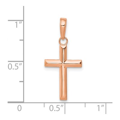 14K Rose Gold Small Cross Pendant – view 4