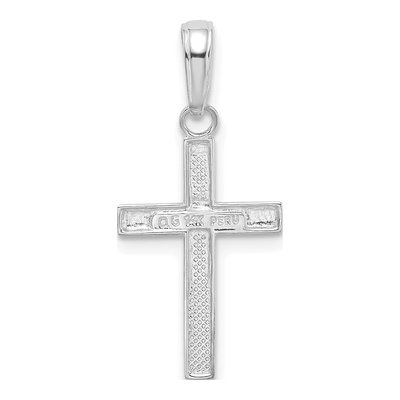 14K White Gold Small Cross Pendant – view 4