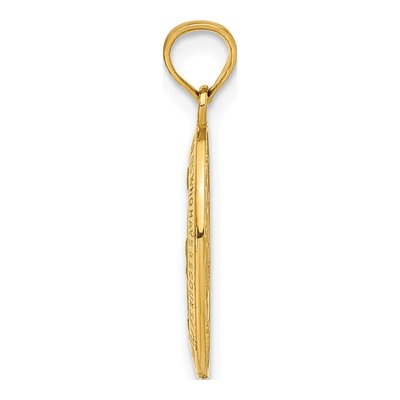 14K Yellow Gold Miraculous Medal Oval Pendant – view 3