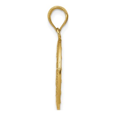 14K Yellow Gold Miraculous Medal Oval Pendant – view 4