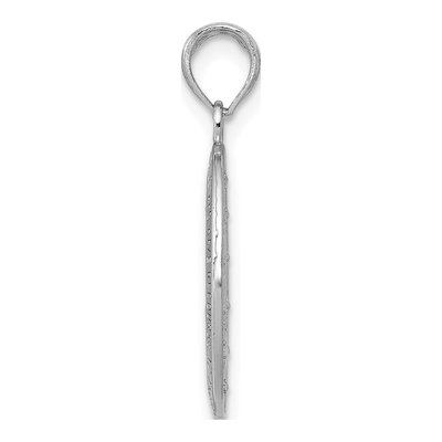14K White Gold Miraculous Medal Oval Pendant – view 3