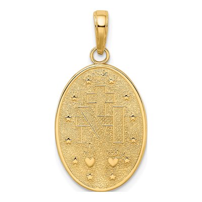 14K Yellow Gold Miraculous Medal Pendant – view 4