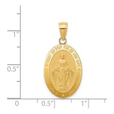 14K Yellow Gold Miraculous Medal Pendant – view 5