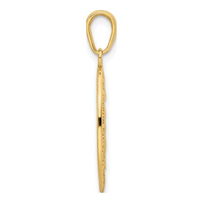14K Yellow Gold Red Enamel Miraculous Medal Pendant – view 3