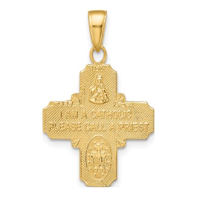 14K Yellow Gold 4-Way Medal Pendant – view 4