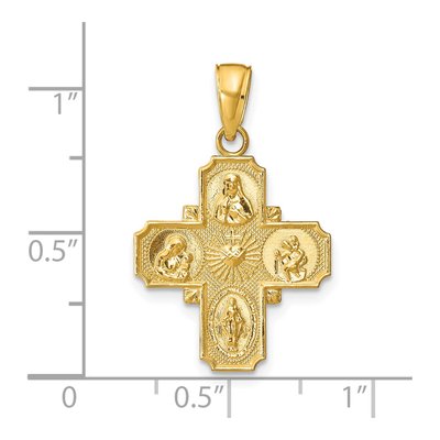 14K Yellow Gold 4-Way Medal Pendant – view 5