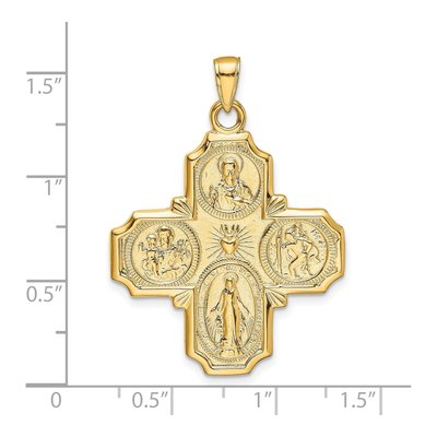 14K Yellow Gold Four-Way Medal Pendant – view 5