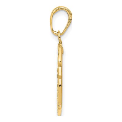 14K Yellow Gold Saint Michael Medal Pendant – view 3