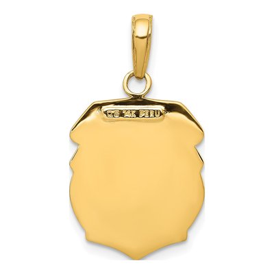 14K Yellow Gold Saint Michael Medal Pendant – view 5