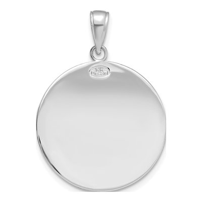 14K White Gold Christopher Medal Pendant – view 5