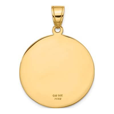 14K Yellow Gold Saint Christopher Medal Pendant – view 4