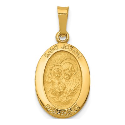 14K Yellow Gold Saint Joseph Medal Charm