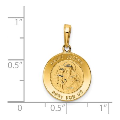14K Yellow Gold Saint Joseph Medal Charm – view 4