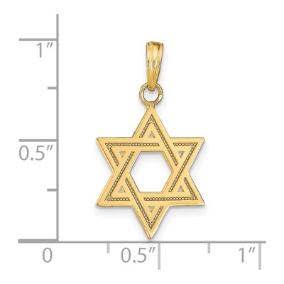14K Yellow Gold Star of David Pendant – view 5