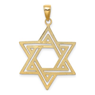 14K Yellow Gold Cut-Out Star of David Charm – view 4