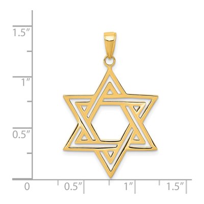 14K Yellow Gold Cut-Out Star of David Charm – view 5