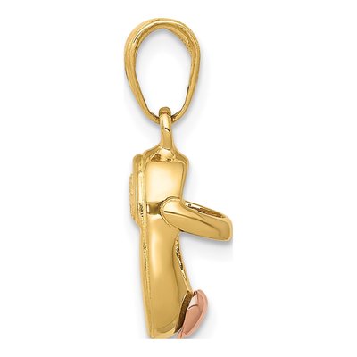 14K Two-Tone Gold Baby Shoe Charm – view 3