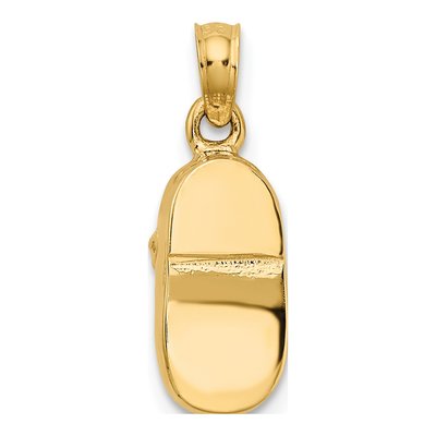 14K Two-Tone Gold Baby Shoe Charm – view 4