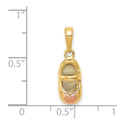 14K Two-Tone Gold Baby Shoe Charm – view 5