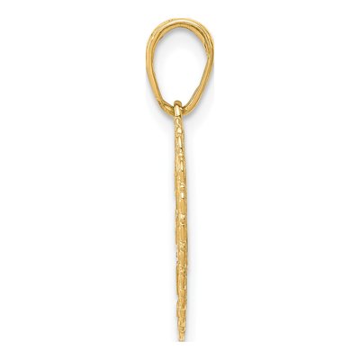 14K Yellow Gold Reversible Daughter Heart Pendant – view 3