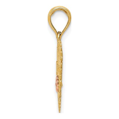 14K Two-Tone Gold Grandma Heart Pendant – view 3