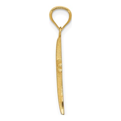 14K Yellow Gold Diamond-Cut Cross Pendant – view 3